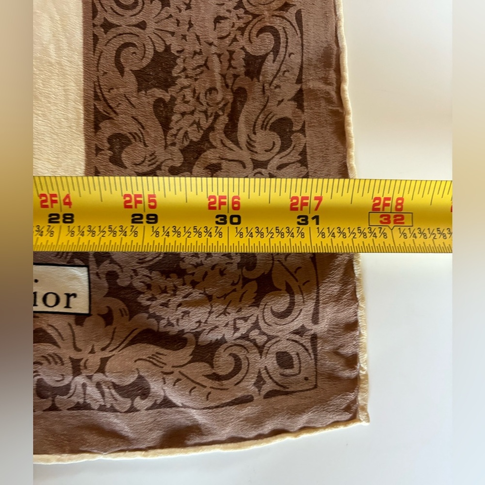 CHRISTIAN DIOR Vintage Solk Scarf - Picture 8 of 11